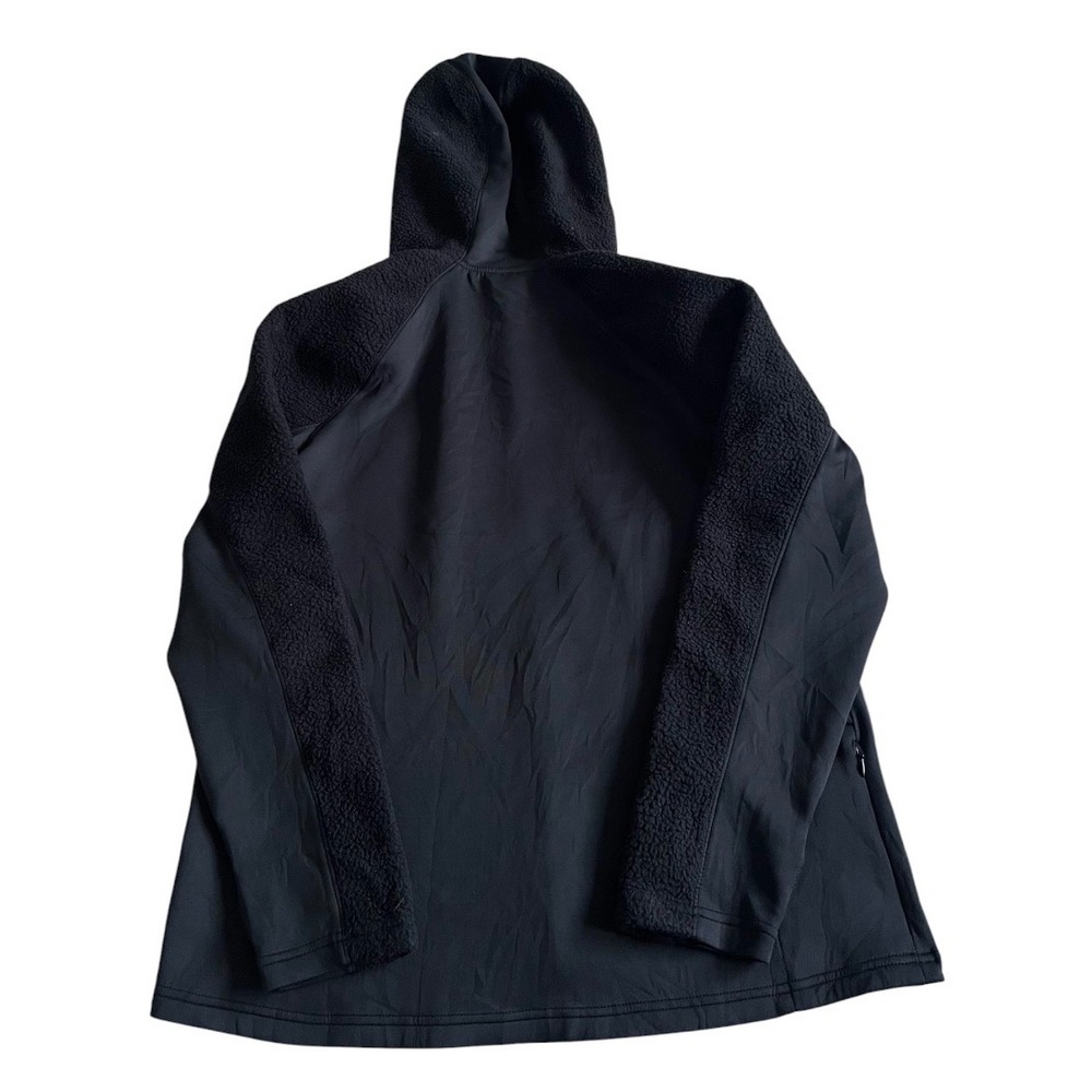 Nautica Competition Hooded Jacket Men Large Black Fleece Full Zip Hoodie Stretch - Picture 2 of 6